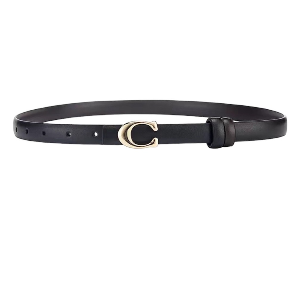 Big letter C classic buckle black belt - Picture 1 of 16